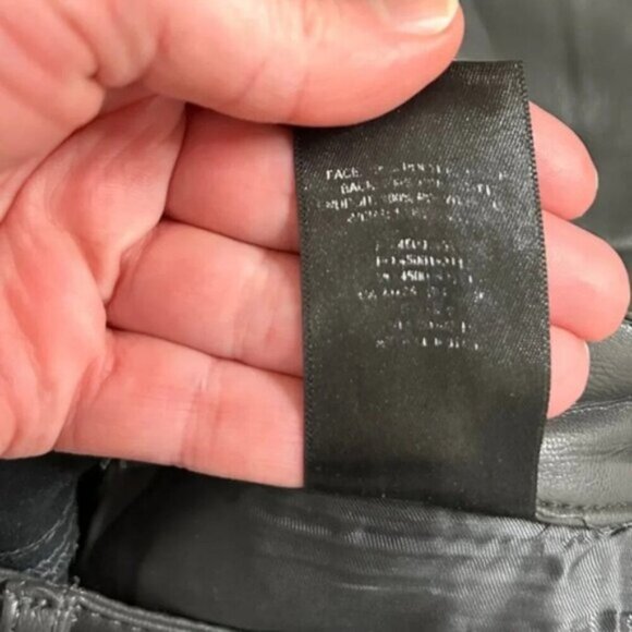 Wilfred Aritzia Melina Pant High waist Straight Leg Gray Faux Leather Size 0 - Picture 6 of 10